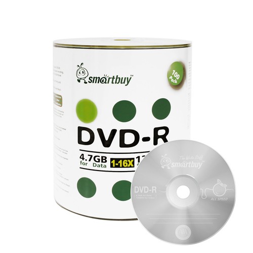 100 smartbuy 16x dvd 7gb - smartbuy, dvd-r